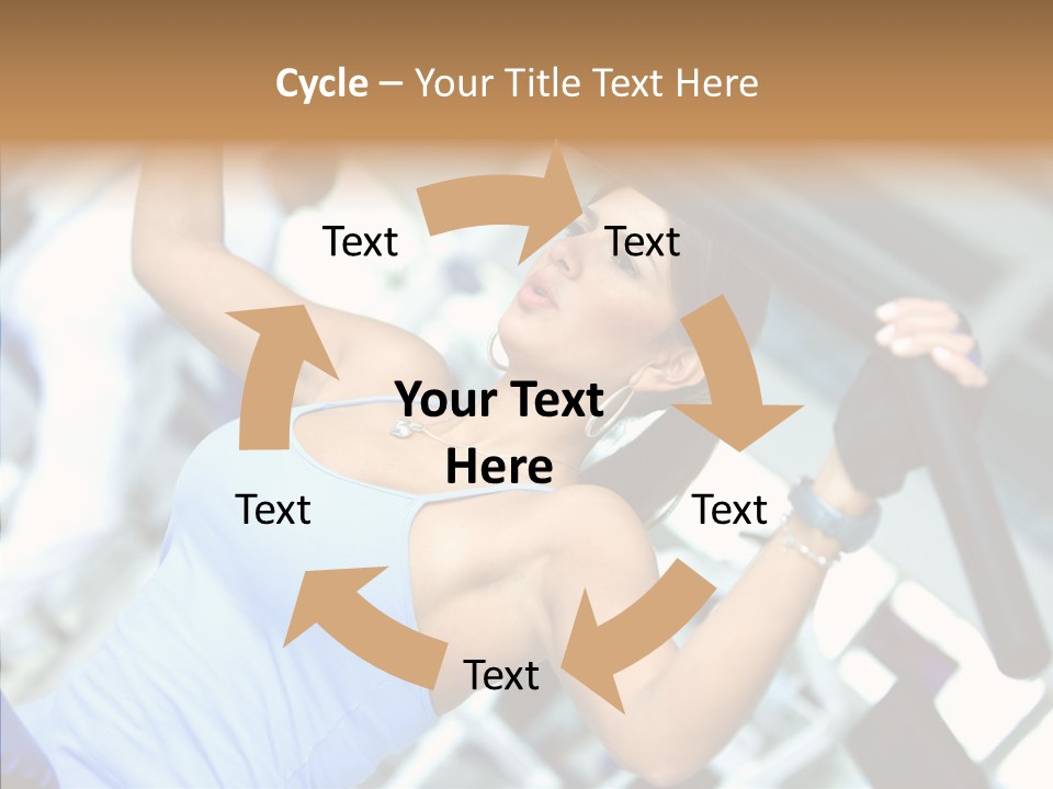 Determination Happy Woman PowerPoint Template