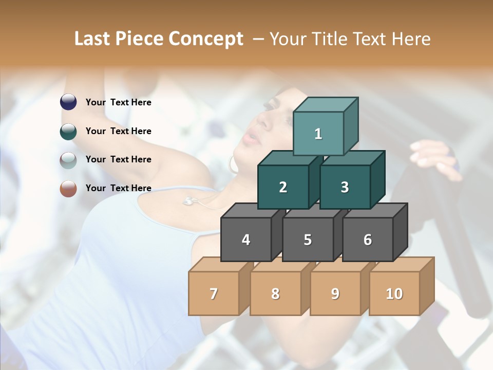 Determination Happy Woman PowerPoint Template