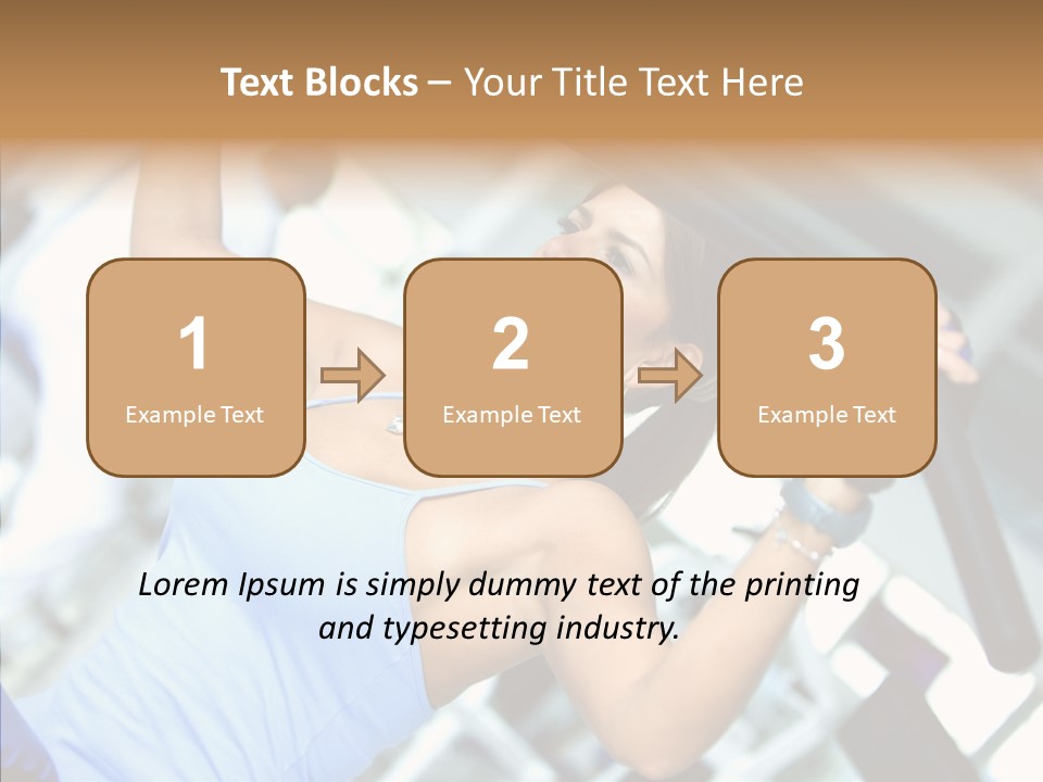 Determination Happy Woman PowerPoint Template