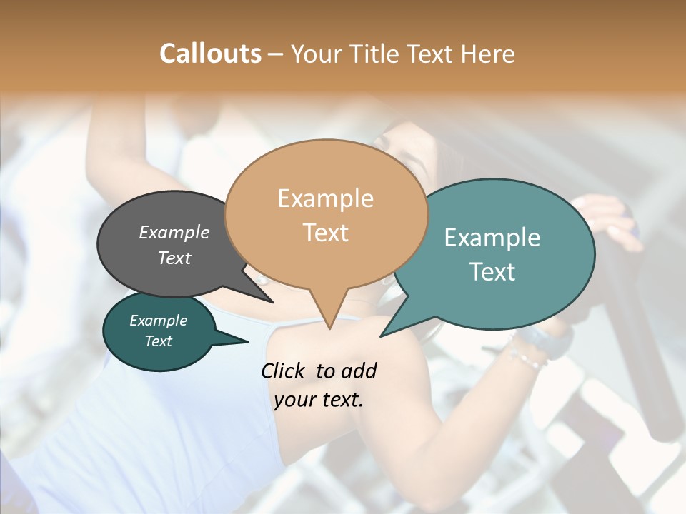 Determination Happy Woman PowerPoint Template