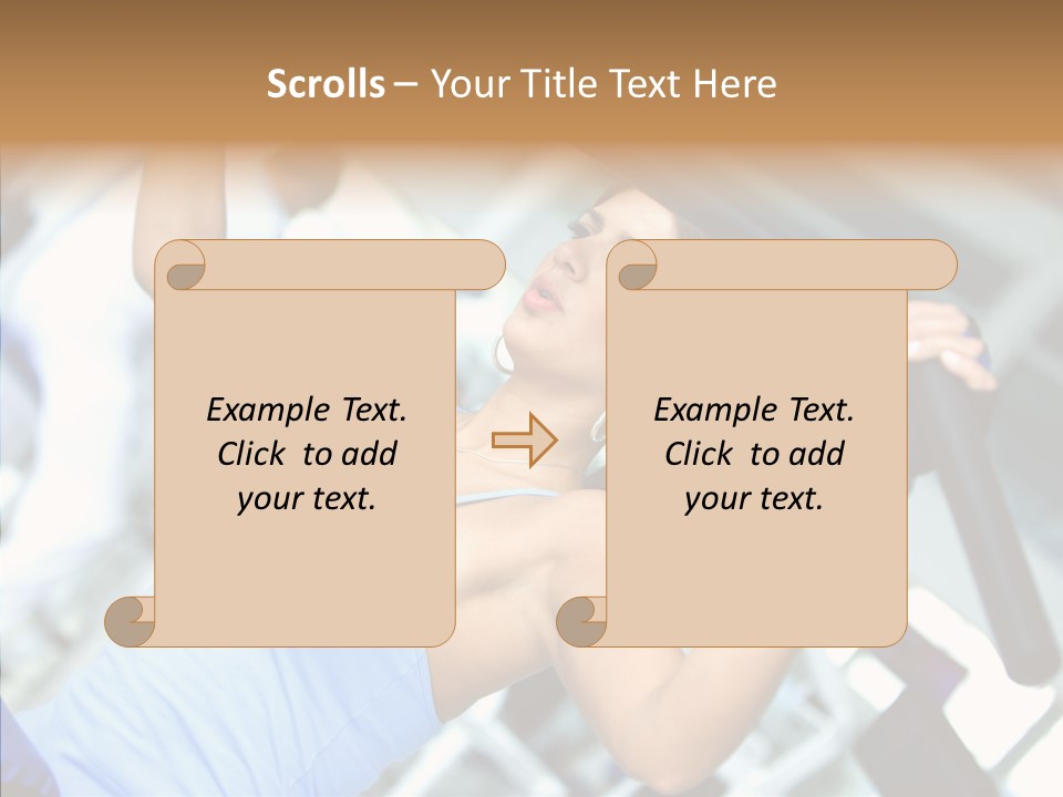 Determination Happy Woman PowerPoint Template