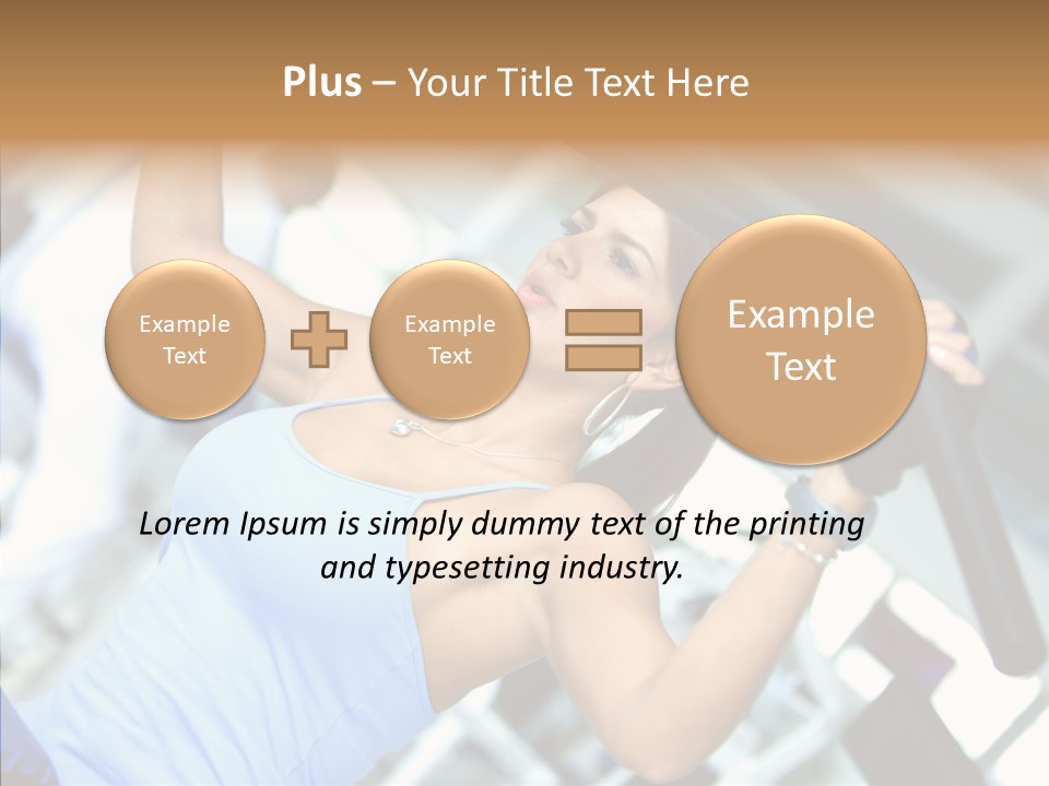 Determination Happy Woman PowerPoint Template