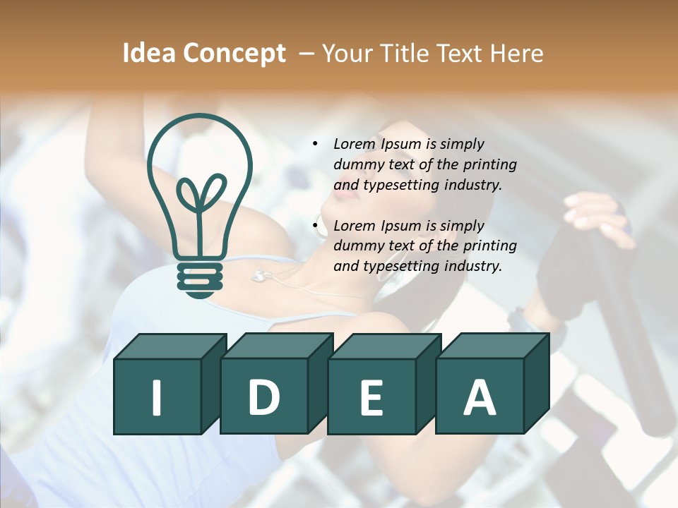 Determination Happy Woman PowerPoint Template