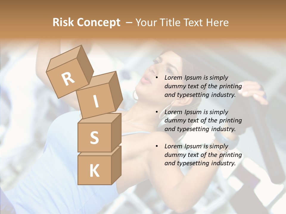 Determination Happy Woman PowerPoint Template