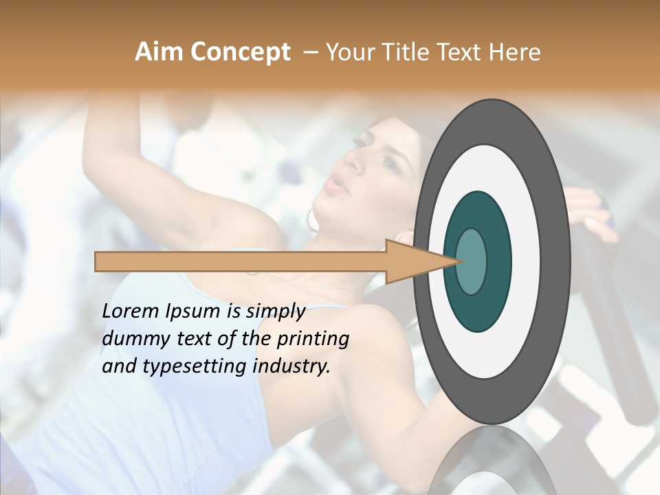 Determination Happy Woman PowerPoint Template