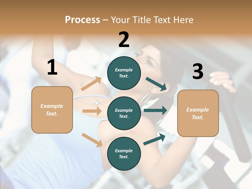 Determination Happy Woman PowerPoint Template