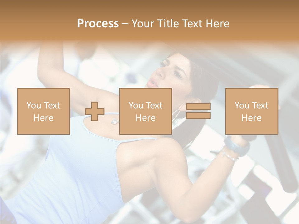 Determination Happy Woman PowerPoint Template