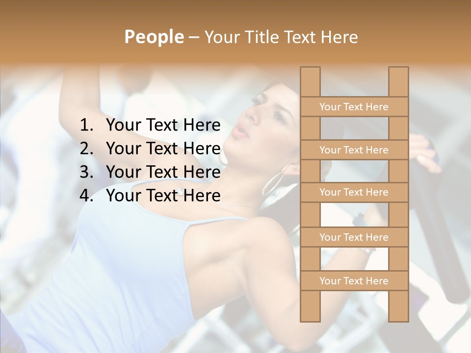 Determination Happy Woman PowerPoint Template