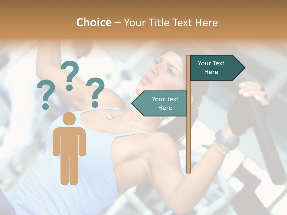 Determination Happy Woman PowerPoint Template