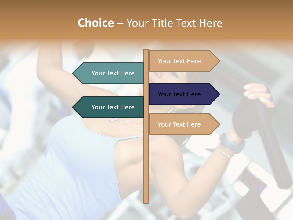 Determination Happy Woman PowerPoint Template