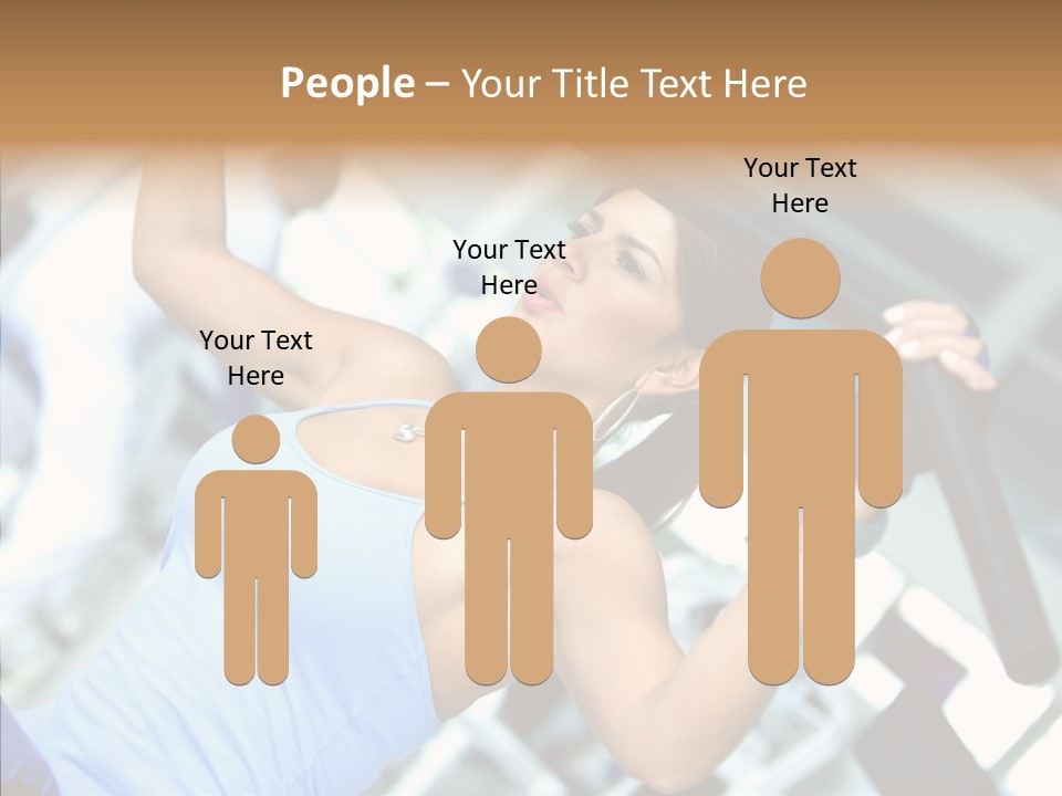 Determination Happy Woman PowerPoint Template