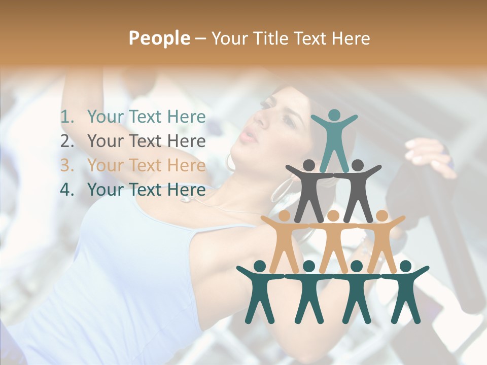 Determination Happy Woman PowerPoint Template