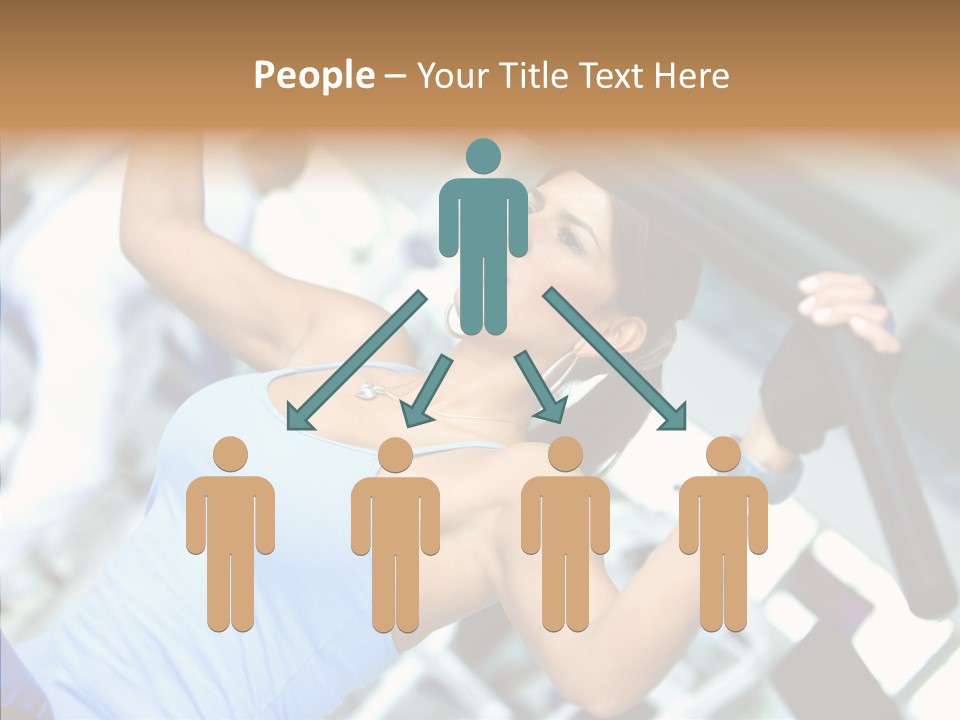 Determination Happy Woman PowerPoint Template