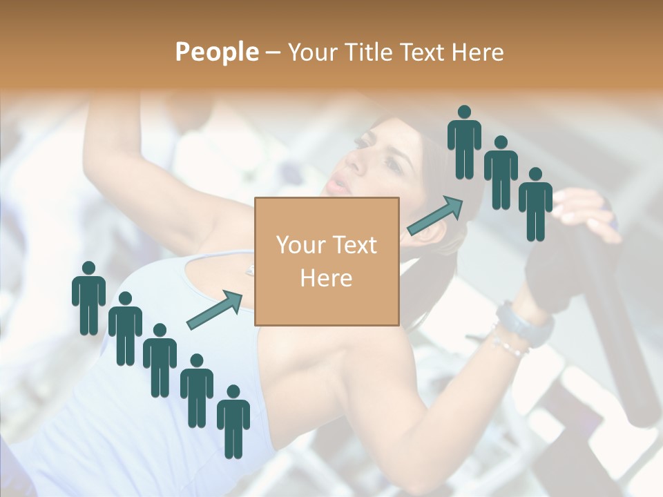 Determination Happy Woman PowerPoint Template