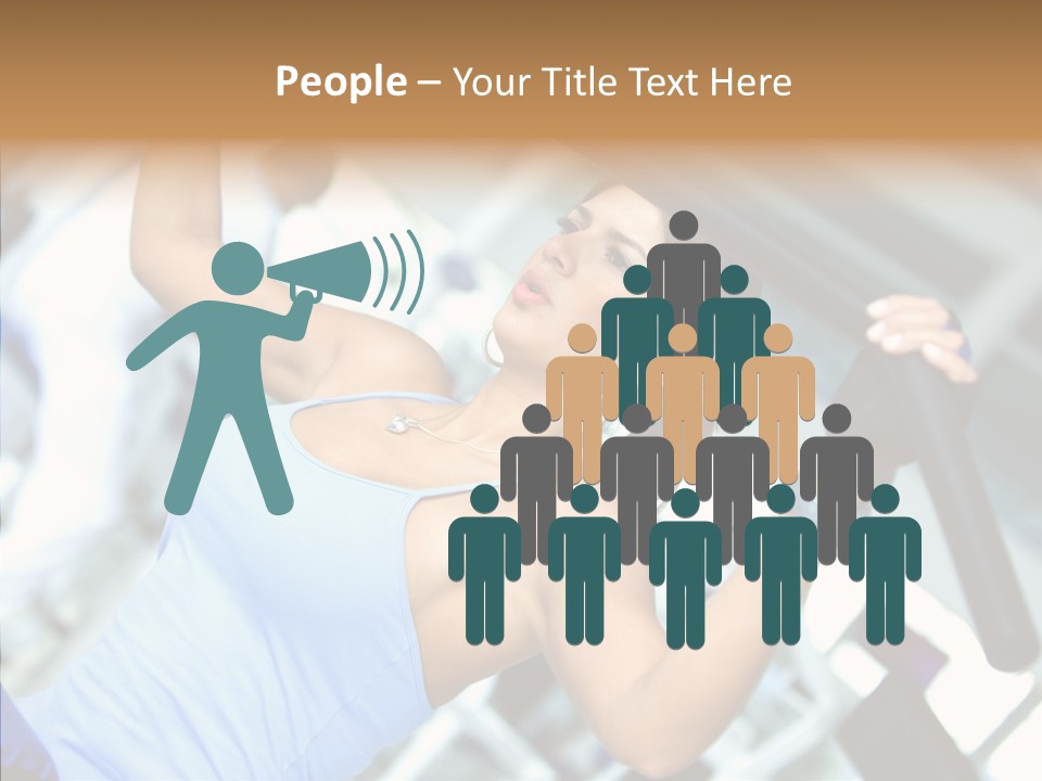 Determination Happy Woman PowerPoint Template