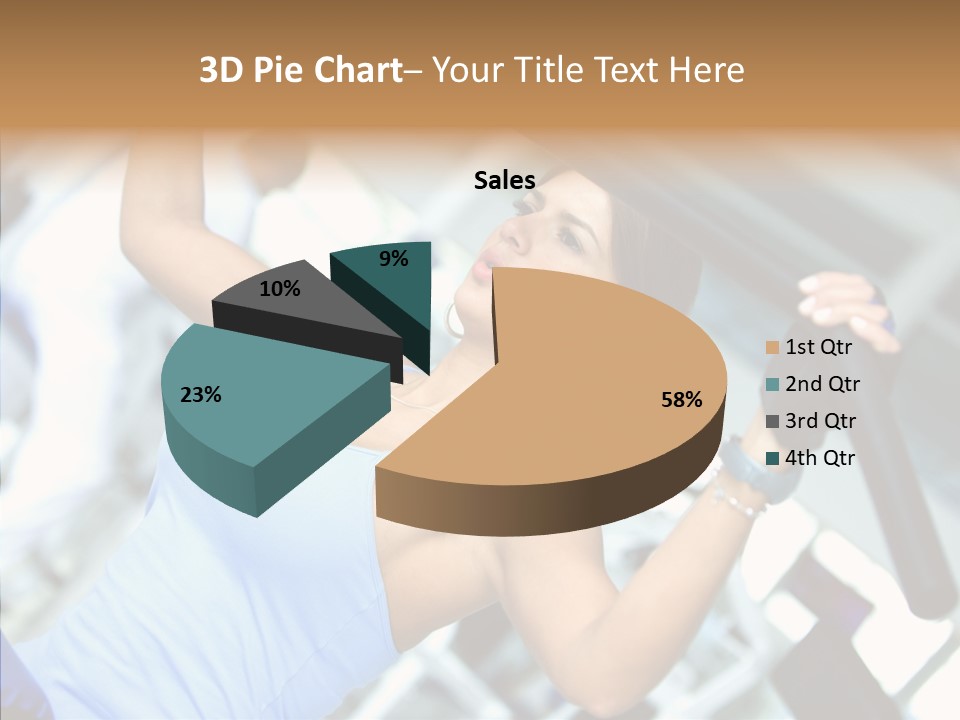 Determination Happy Woman PowerPoint Template