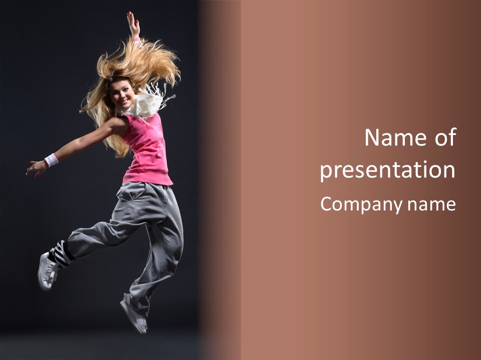 Aerobics Action Grace PowerPoint Template