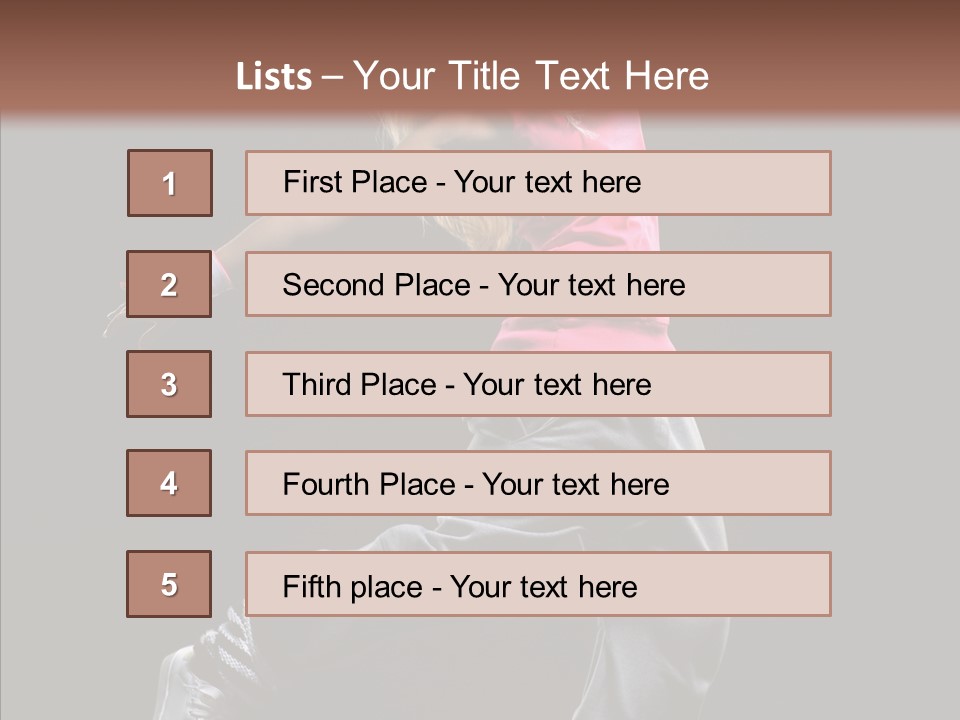 Aerobics Action Grace PowerPoint Template