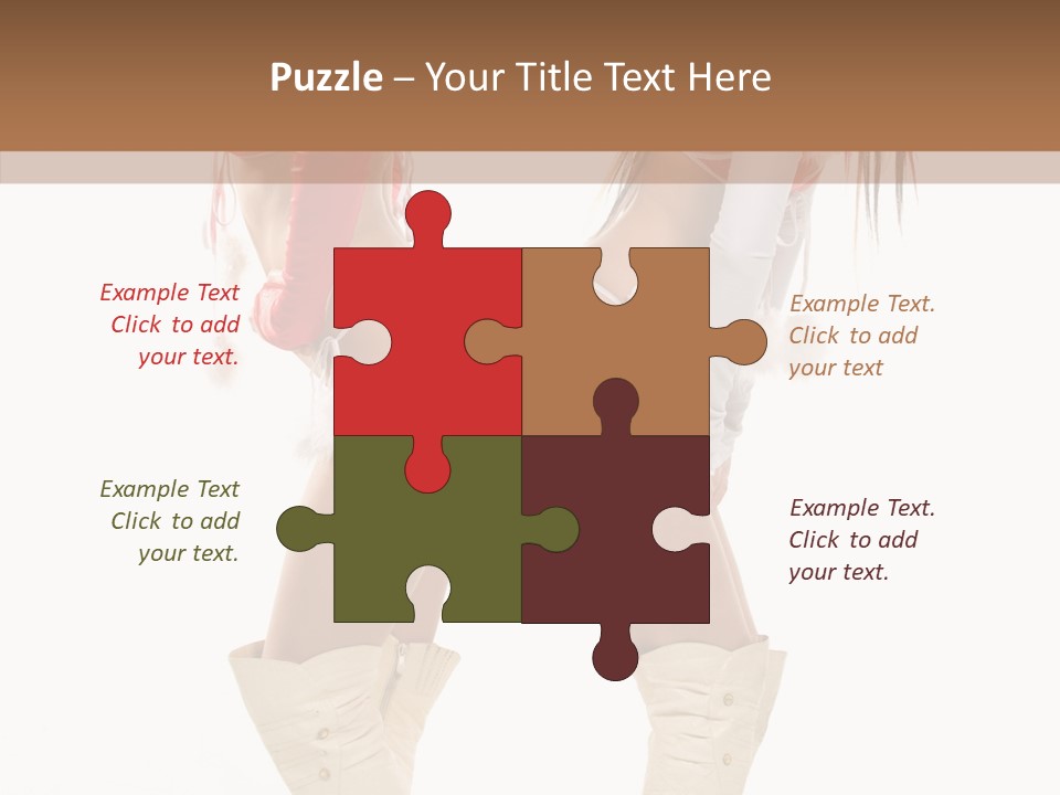 Sensual Underwear Woman PowerPoint Template