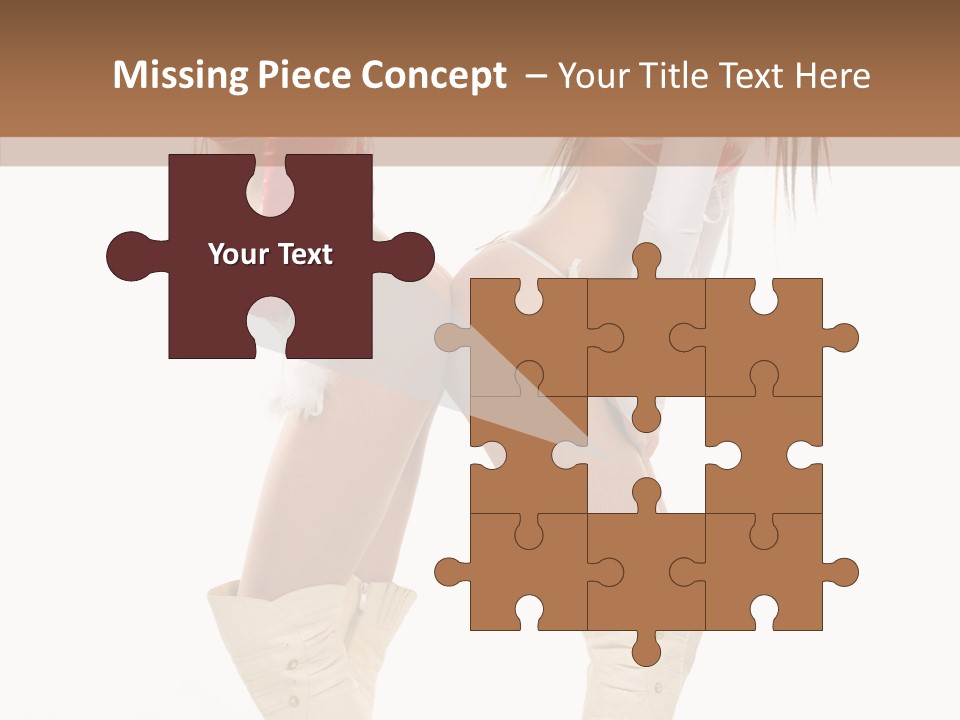 Sensual Underwear Woman PowerPoint Template