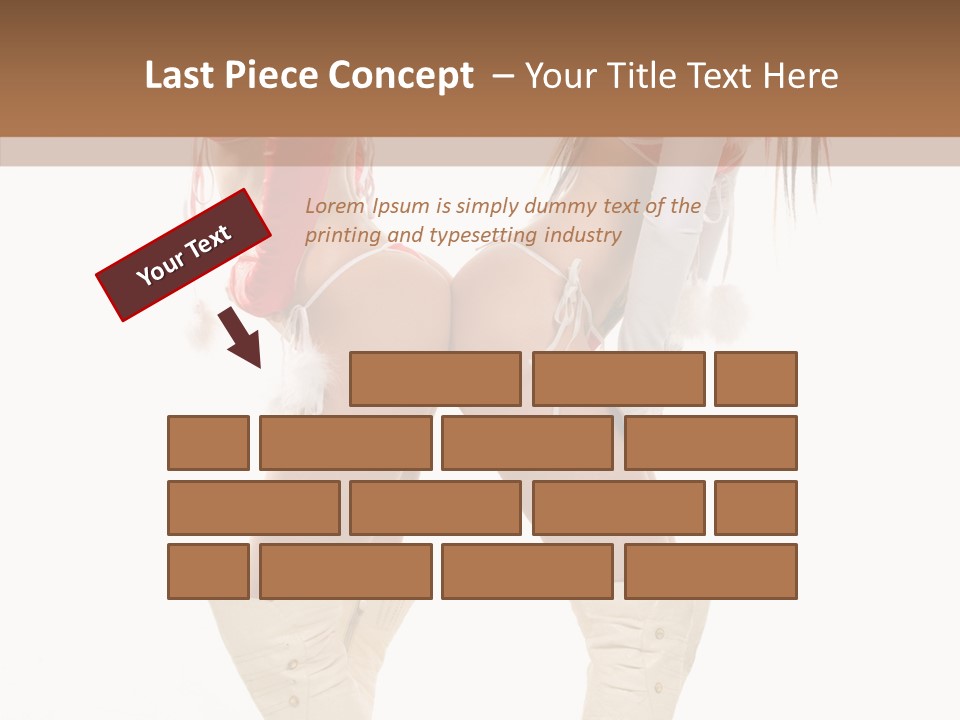 Sensual Underwear Woman PowerPoint Template