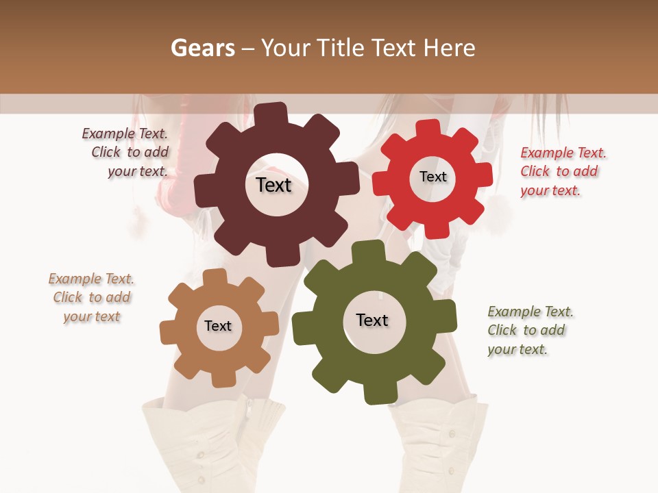 Sensual Underwear Woman PowerPoint Template