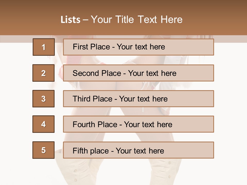 Sensual Underwear Woman PowerPoint Template