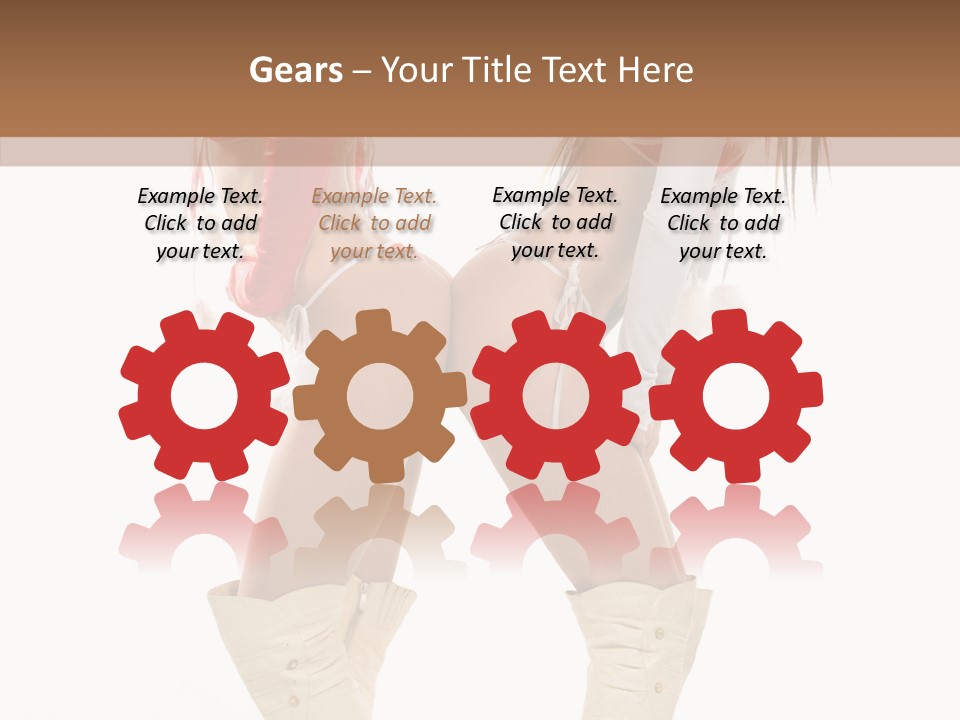 Sensual Underwear Woman PowerPoint Template