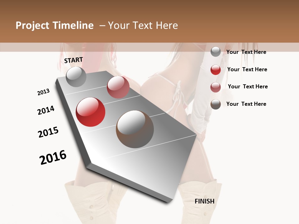 Sensual Underwear Woman PowerPoint Template