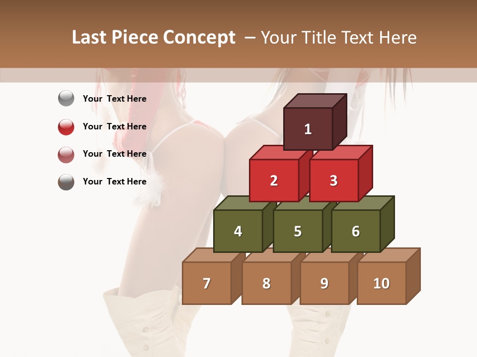 Sensual Underwear Woman PowerPoint Template