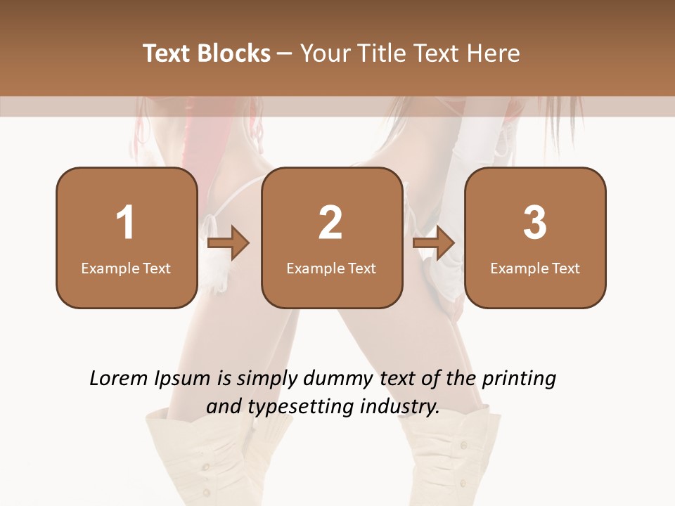 Sensual Underwear Woman PowerPoint Template