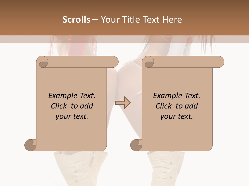 Sensual Underwear Woman PowerPoint Template