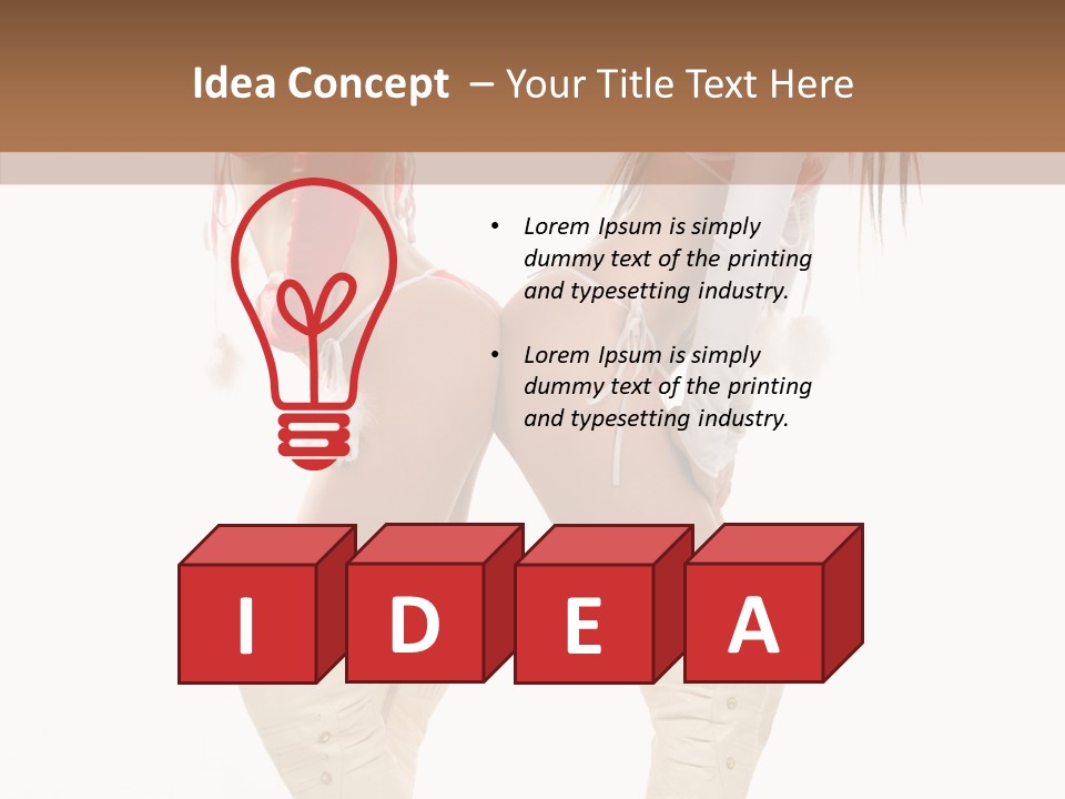 Sensual Underwear Woman PowerPoint Template