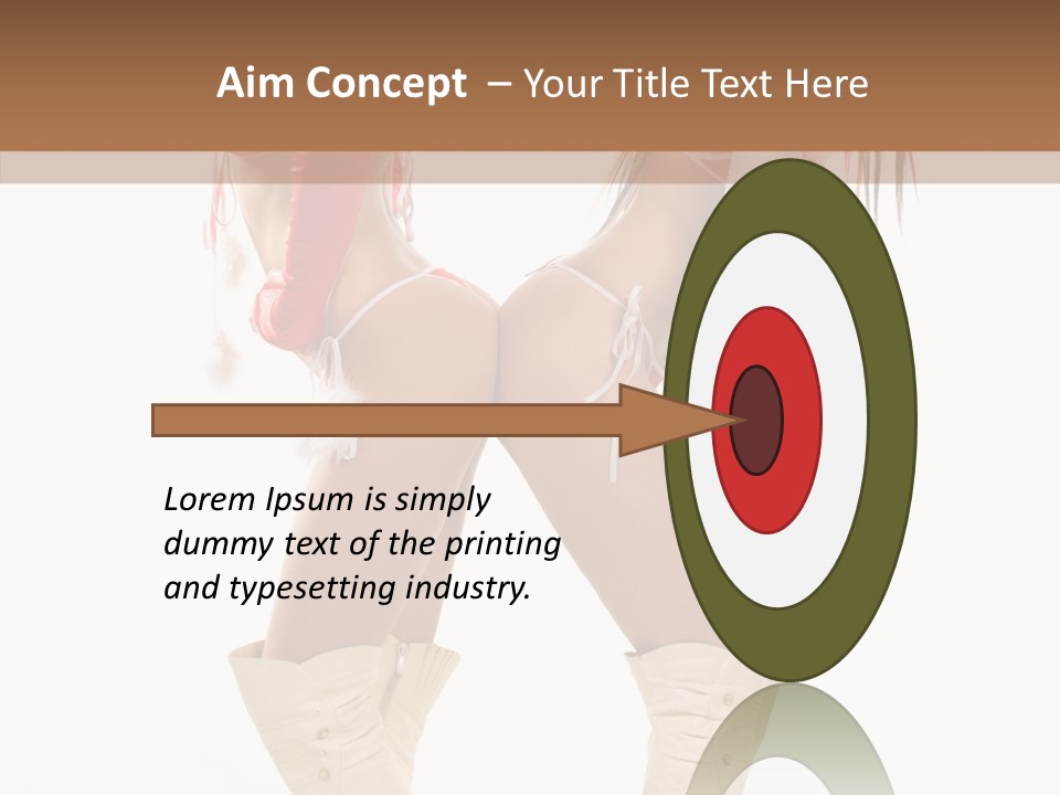 Sensual Underwear Woman PowerPoint Template