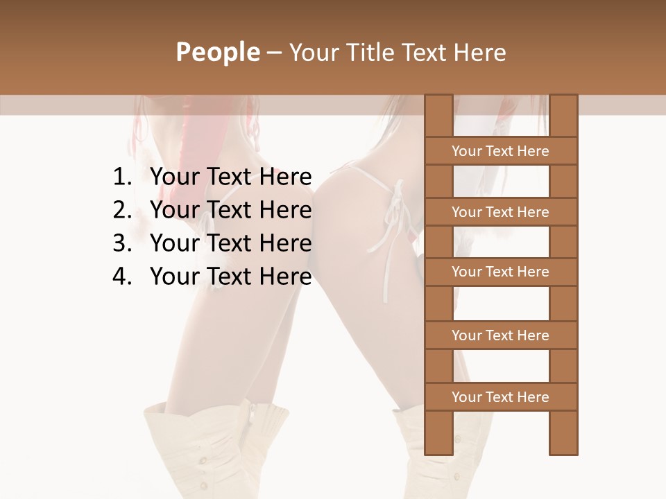 Sensual Underwear Woman PowerPoint Template