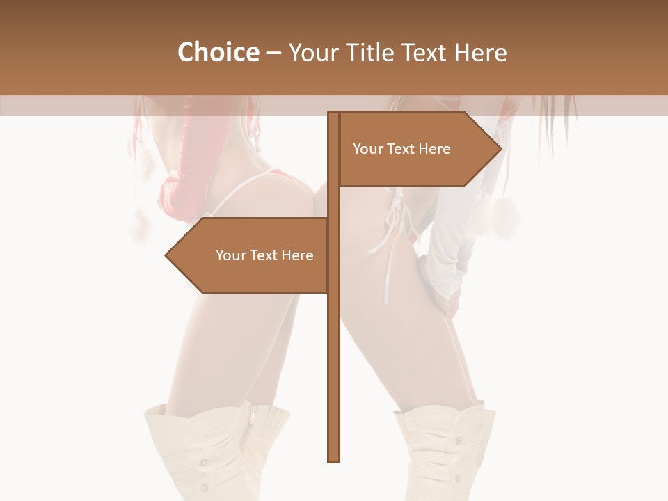 Sensual Underwear Woman PowerPoint Template