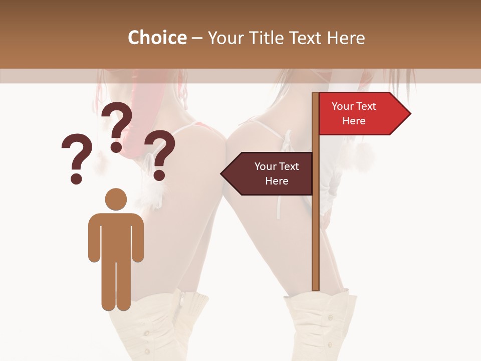 Sensual Underwear Woman PowerPoint Template