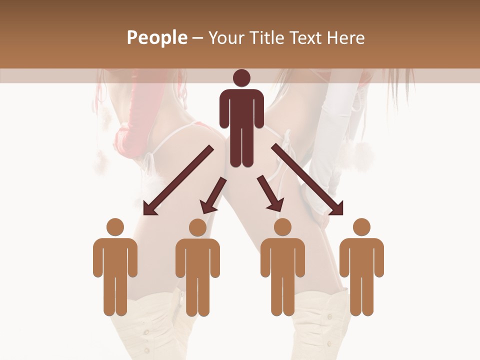 Sensual Underwear Woman PowerPoint Template