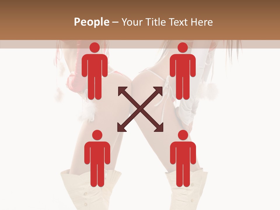 Sensual Underwear Woman PowerPoint Template