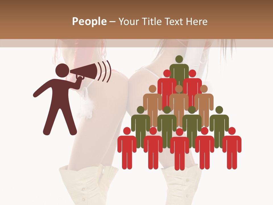 Sensual Underwear Woman PowerPoint Template