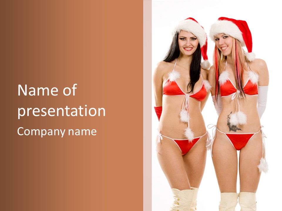 Santa Two Sensual PowerPoint Template