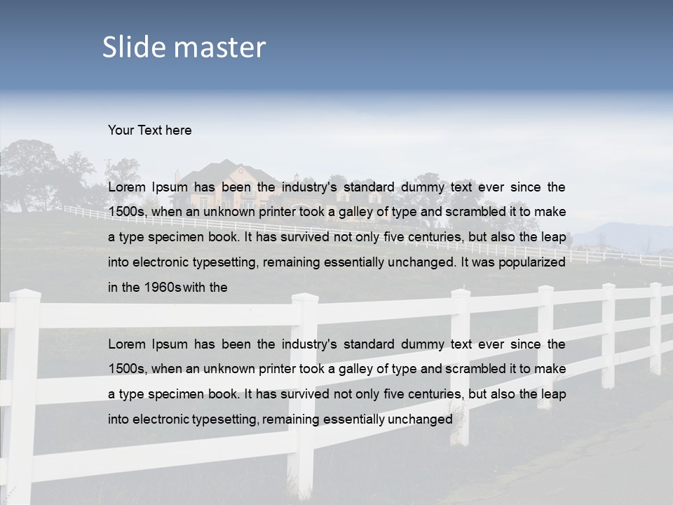 Fence Immense Landscaping PowerPoint Template