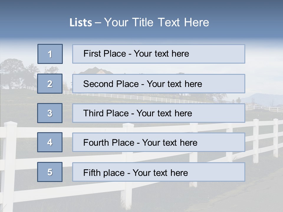 Fence Immense Landscaping PowerPoint Template