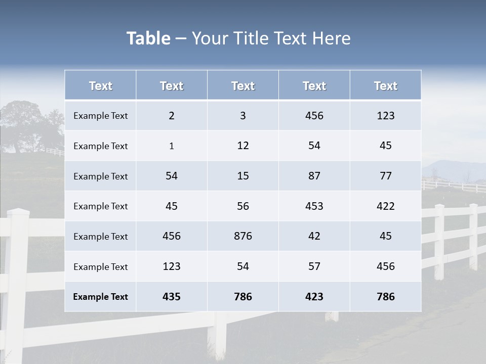 Fence Immense Landscaping PowerPoint Template