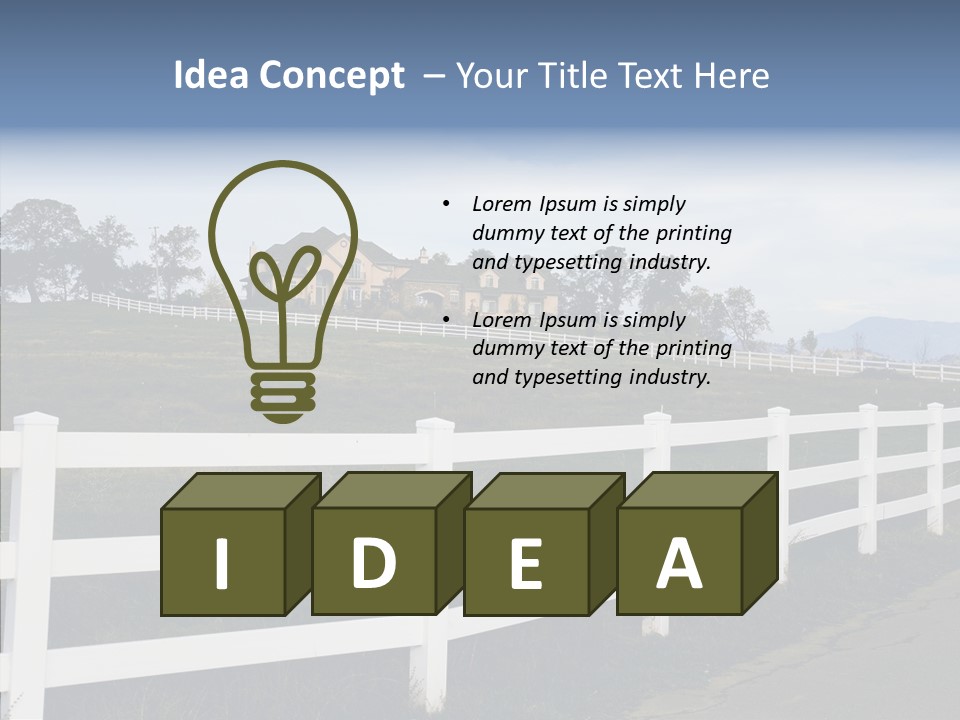 Fence Immense Landscaping PowerPoint Template