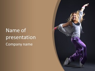 Fitness Sporty Breakdancing PowerPoint Template