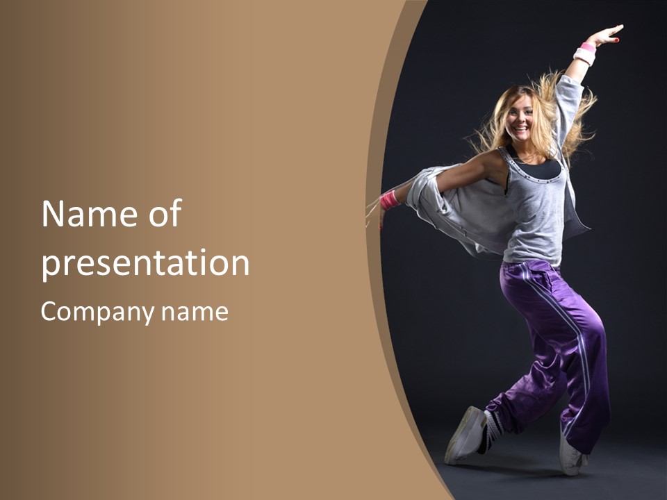 Fitness Sporty Breakdancing PowerPoint Template