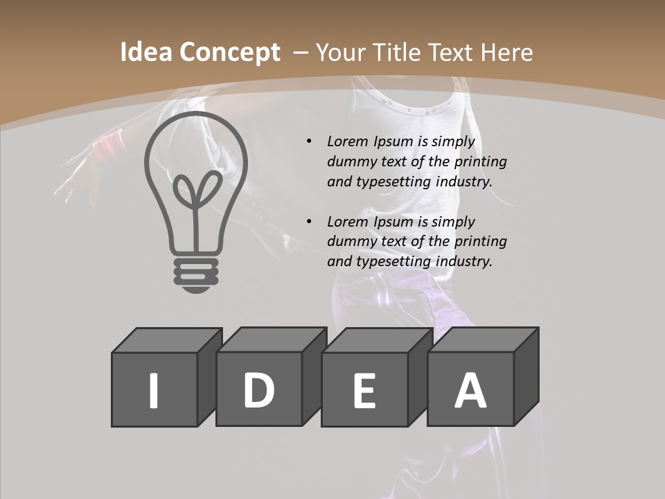 Fitness Sporty Breakdancing PowerPoint Template