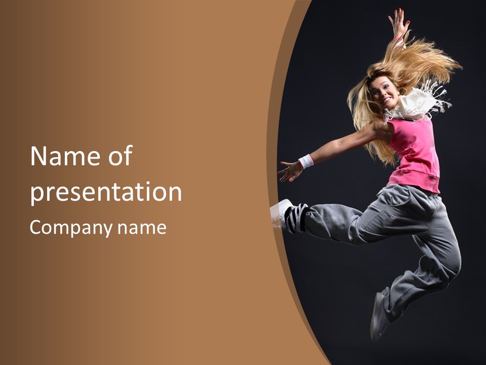 Pose Action Young PowerPoint Template