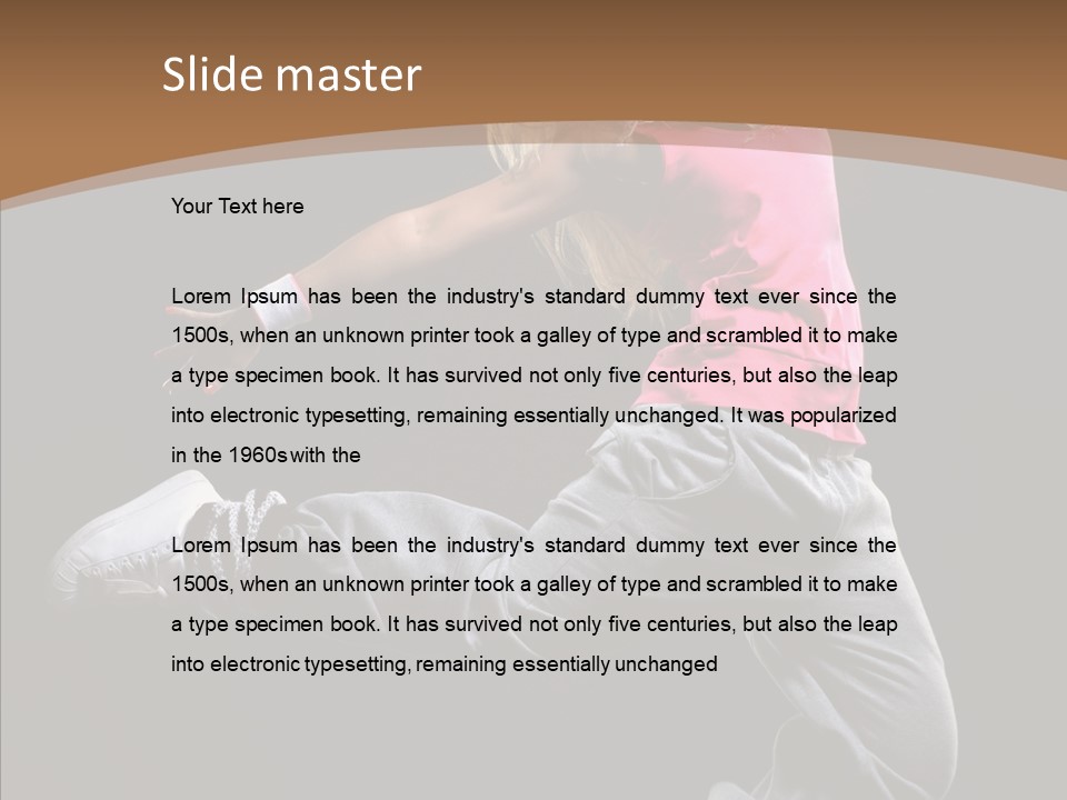 Pose Action Young PowerPoint Template